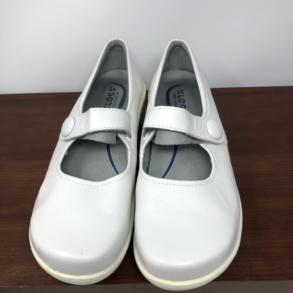 Klogs White Leather Classic Nurse Shoes